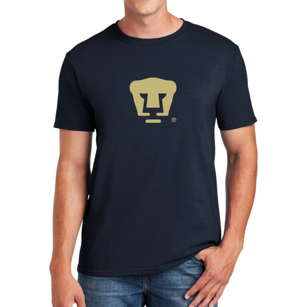 Pumas UNAM Men's T-Shirt Gold Logo Vinyl