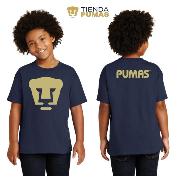 Playera Niños Pumas UNAM Logo Dorado