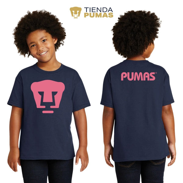 Playera Niños Pumas UNAM Logo Rosa