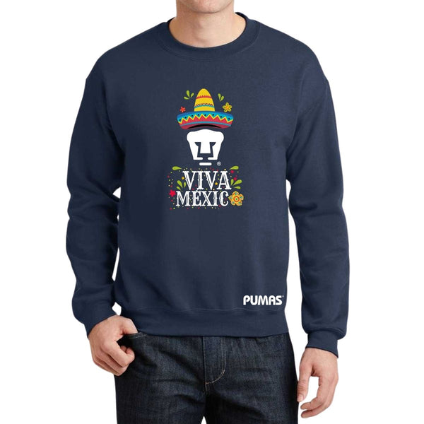 Sudadera Hombre Pumas UNAM Rostro Viva México