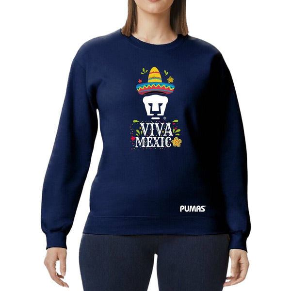 Sudadera Mujer Pumas UNAM Rostro Viva México