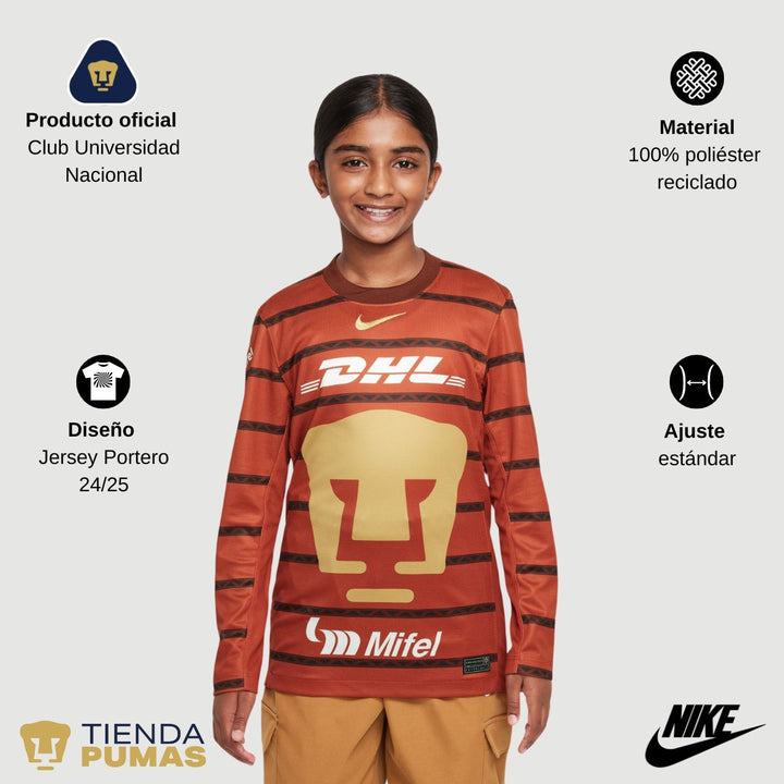 Jersey Portero Nike Pumas UNAM Infantil 24/25 – Tienda Pumas