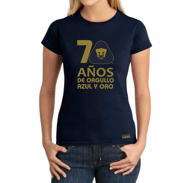 Playera Mujer Pumas UNAM 70 Años Fte Edición Limitada 4