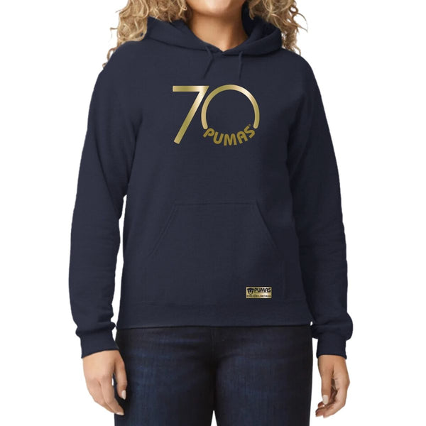 Sudadera Mujer Hoodie Pumas UNAM 70 Aniversario Fte Edición Limitada 4