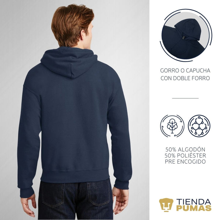 Sudaderas con gorro Hombre Pumas Hecho en C.U. Vinil Blanco