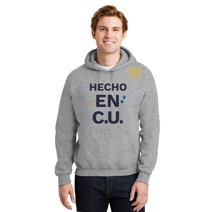 Sudaderas con gorro Hombre Pumas Hecho en C.U. Vinil Blanco