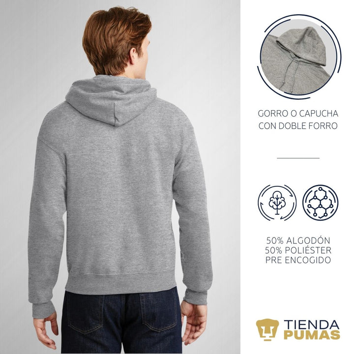 Sudaderas con gorro Hombre Pumas Hecho en C.U. Vinil Blanco