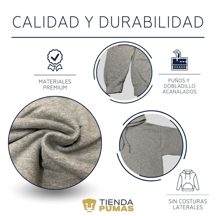 Sudaderas con gorro Hombre Pumas Hecho en C.U. Vinil Blanco