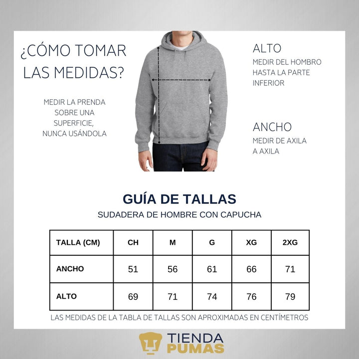 Sudaderas con gorro Hombre Pumas Hecho en C.U. Vinil Blanco