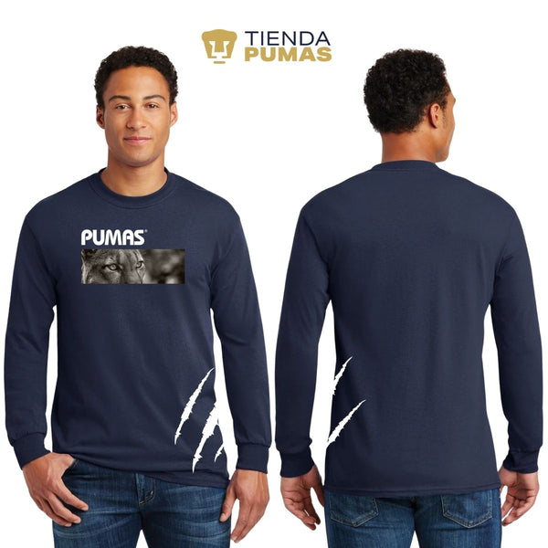 Playera Hombre Pumas UNAM Manga Larga Enfoque