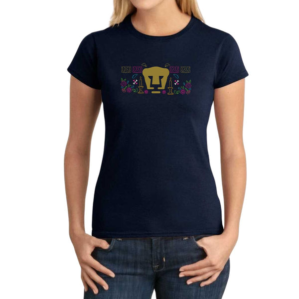 Playera Mujer Pumas UNAM Día de Muertos Altar