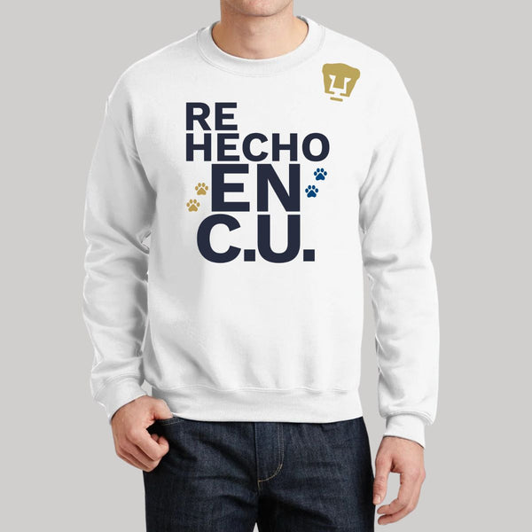 Sudadera Hombre Pumas UNAM Re Hecho en C.U. DTG-Vinil