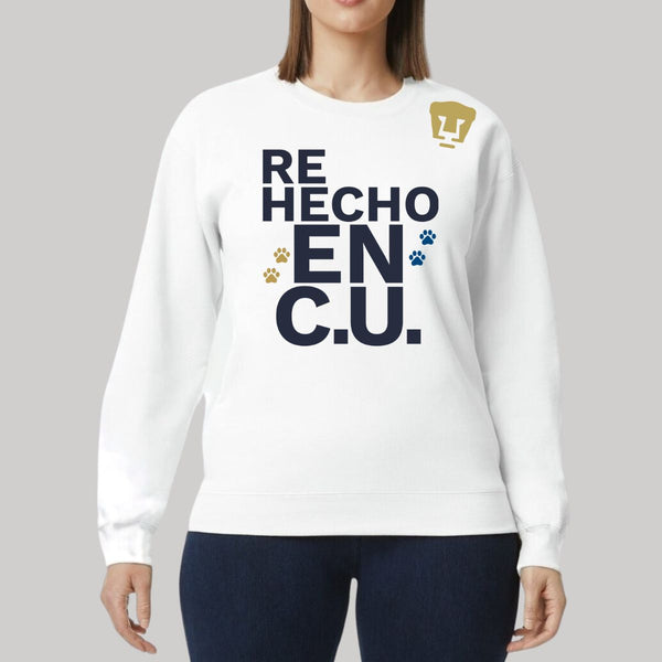 Sudadera Mujer Pumas UNAM Re Hecho en C.U. DTG-Vinil