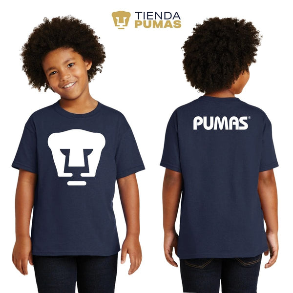 Playera Niños Pumas UNAM Logo Monocromático Vinil