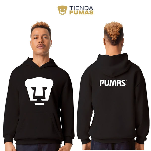 Sudadera Hombre Hoodie Pro Dry Pumas UNAM Logo Monocromático Vinil