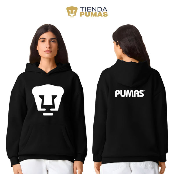 Sudadera Mujer Hoodie Pro Dry Pumas UNAM Logo Monocromático Vinil