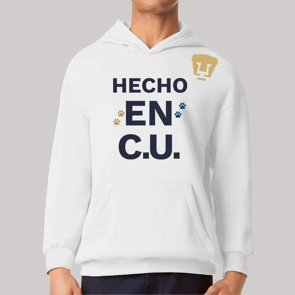 Sudadera Hombre Hoodie Pro Dry Pumas UNAM Hecho en C.U. DTG-Vinil