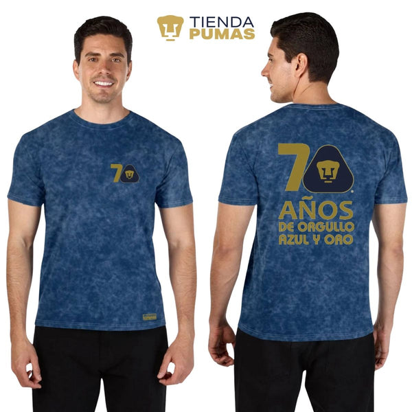 Playera Hombre Mineral Wash Pumas UNAM 70 años Ed Lmt 4