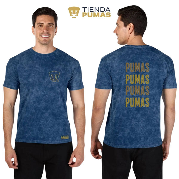 Playera Hombre Mineral Wash Pumas UNAM Cuádruple Pumas