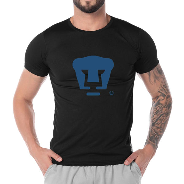 Playera Transpirable Hombre Pumas UNAM Azul Logo Vinil