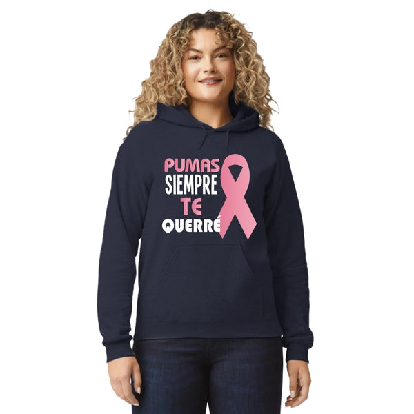 Sudadera Mujer Hoodie Pumas UNAM Siempre Lazo Rosa