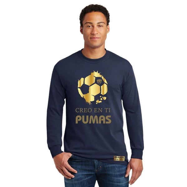 Playera Hombre Pumas UNAM Manga Larga Ed Lmt 2 Creo en ti