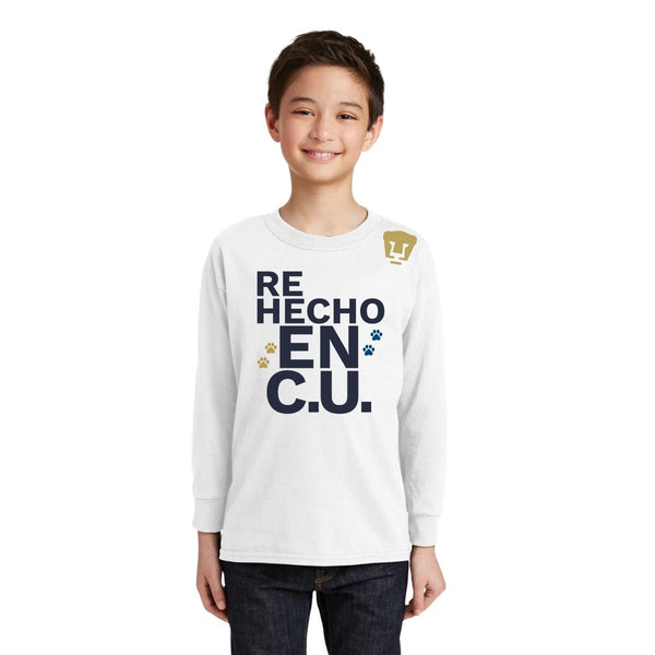 Playera M Larga Niños Pumas UNAM Rehecho en CU