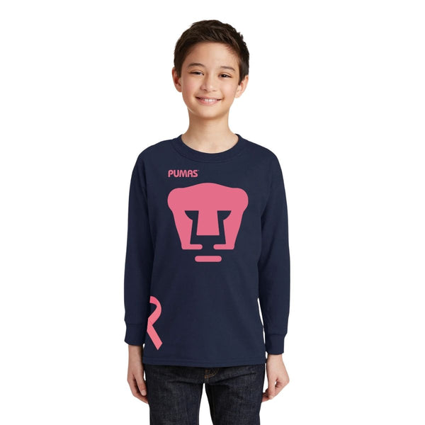 Playera M Larga Niños Pumas UNAM Mes Rosa