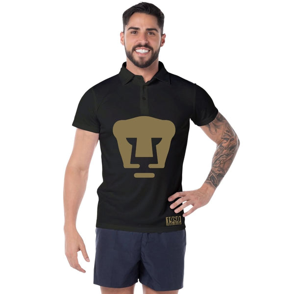 Playera Tipo Polo Transpirable Hombre Pumas UNAM Retro Vinil