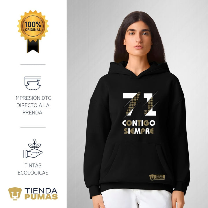 Sudadera Mujer Hoodie Pro Dry Pumas UNAM 71 Contigo Siempre