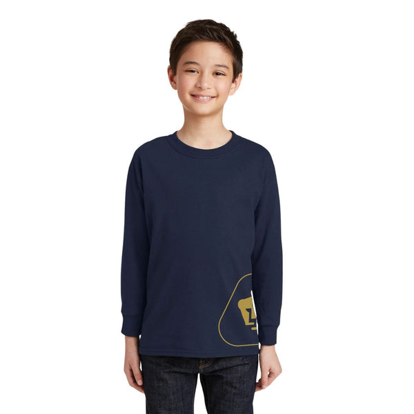 Playera M Larga Niños Pumas UNAM Logo lateral
