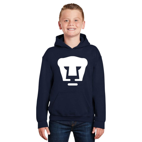 Sudadera Niños Hoodie Pumas UNAM Logo Monocromático Vinil