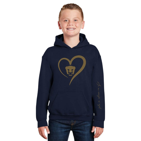 Sudadera Niños Hoodie Pumas UNAM Corazón Oro