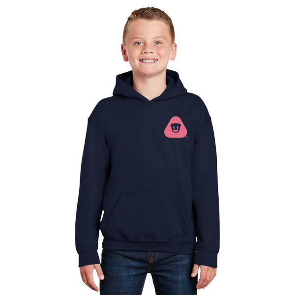 Sudadera Niños Hoodie Pumas UNAM Emblema Rosa Vinil