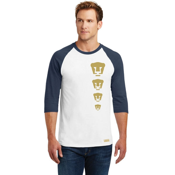 Playera Raglán Manga 3/4 Hombre Pumas UNAM Ed Lmt 3 Vinil
