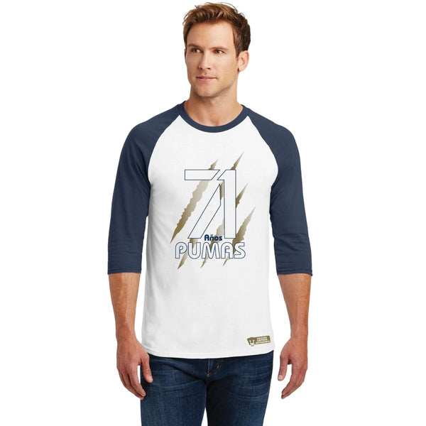 Playera Raglán Manga 3/4 Hombre Pumas UNAM 71 Años
