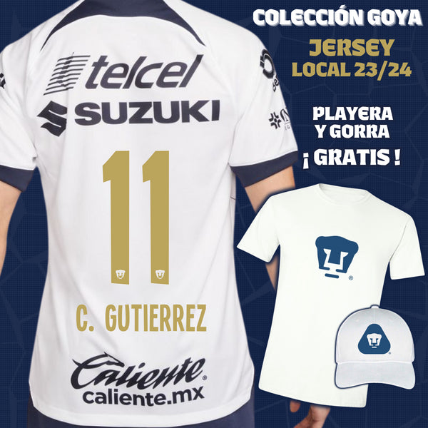 11 Carlos Gutiérrez - Goya Men's Collection - Home Jersey + Gift T-shirt and Cap