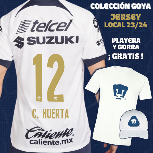 12 César Huerta - Goya Men's Collection - Home Jersey + Gift T-shirt and Cap