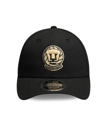 Gorra New Era 9FORTY Pumas UNAM - Negra Básica