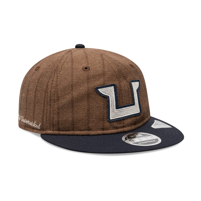 Gorra New Era 9FIFTY Retro Crown Pumas UNAM - Café Rayas Pinstripe