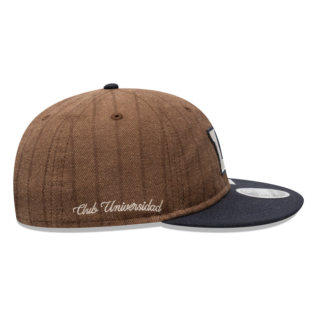 Gorra New Era 9FIFTY Retro Crown Pumas UNAM - Café Rayas Pinstripe