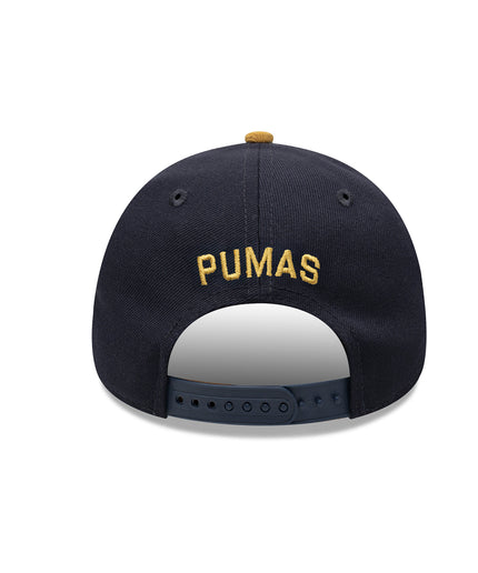 Gorra New Era 9FORTY Pumas UNAM - Azul Retro Patch