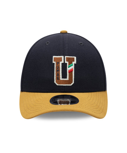 Gorra New Era 9FORTY Pumas UNAM - Azul Retro Patch