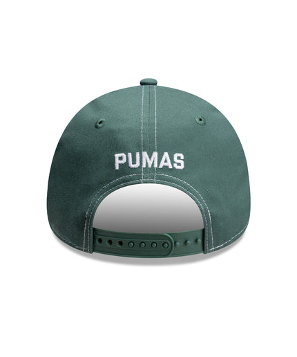 Gorra New Era 9FORTY Pumas UNAM - Verde Costura en Contraste