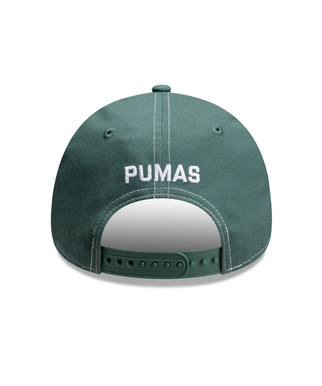 Gorra New Era 9FORTY Pumas UNAM - Verde Costura en Contraste