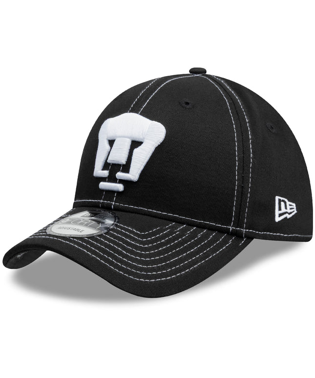 Gorra New Era 9TWENTY Pumas UNAM - Negra Costura en Contraste
