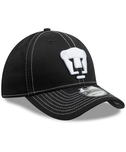 Gorra New Era 9TWENTY Pumas UNAM - Negra Costura en Contraste
