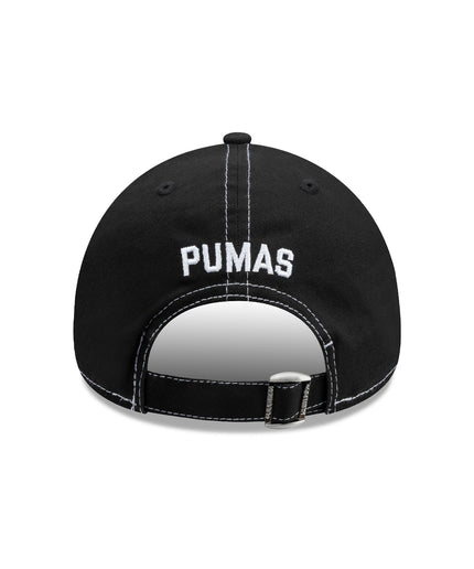 Gorra New Era 9TWENTY Pumas UNAM - Negra Costura en Contraste
