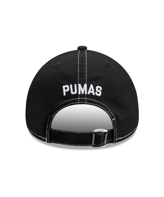 Gorra New Era 9TWENTY Pumas UNAM - Negra Costura en Contraste