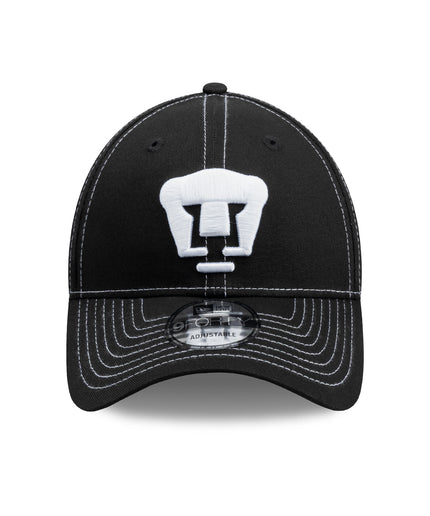 Gorra New Era 9TWENTY Pumas UNAM - Negra Costura en Contraste